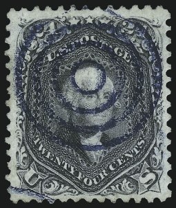 Sale 1074, Lot 906, 24c Lilac and Blackish Violet Shades, 1863 Issue (Scott 78-78c)