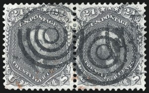 Sale 1074, Lot 907, 24c Lilac and Blackish Violet Shades, 1863 Issue (Scott 78-78c)