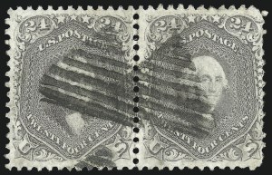 Sale 1074, Lot 908, 24c Lilac and Blackish Violet Shades, 1863 Issue (Scott 78-78c)