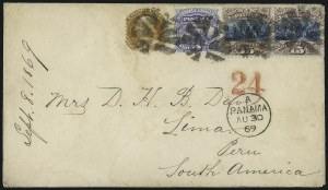 Sale 1075, Lot 1106, 1869 Pictorial Isssue, Inverts and 1875 Re-Issue