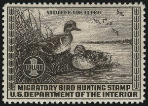 Sale Number 1076, Lot Number 2020, United States Hunting Permit Singles