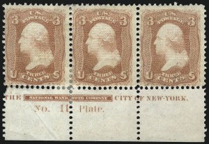 Sale 1077, Lot 102, 1867-68 Grilled Issue (Scott 79-101)