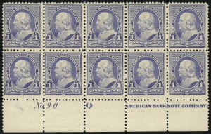 Sale 1077, Lot 163, 1890-93 Issue (Scott 219-229)