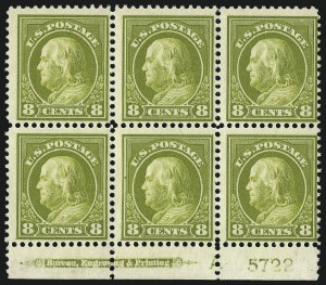 Sale 1077, Lot 255, 1912-15 Washington-Franklin Issues (Scott 405-461)