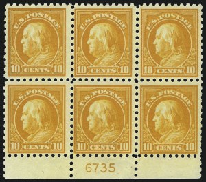 Sale 1077, Lot 267, 1912-15 Washington-Franklin Issues (Scott 405-461)