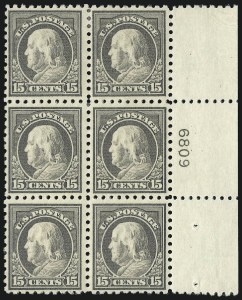 Sale 1077, Lot 270, 1912-15 Washington-Franklin Issues (Scott 405-461), 15c Gray (437) Sale 1077, Lot 270, 1912-15 Washington-Franklin Issues (Scott 405-461)
