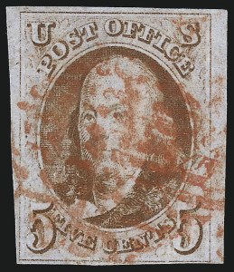 Sale 1077, Lot 34, 1847 Issue and 1875 Reproduction (Scott 1-4)