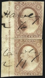 Sale 1077, Lot 50, 1851-56 Issue (Scott 5-17)