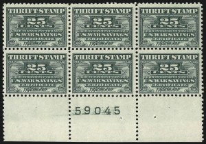 Sale 1077, Lot 561, Savings Stamps (PS, WS, TS)