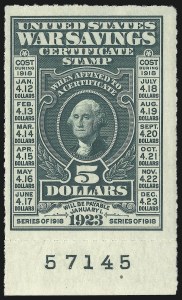 Sale 1077, Lot 562, Savings Stamps (PS, WS, TS)