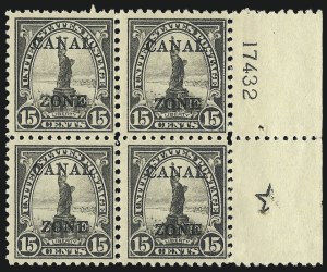 Sale 1077, Lot 572, U.S. Possessions (Canal Zone)