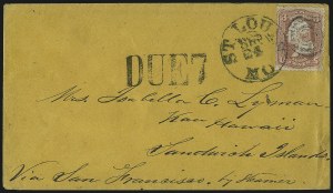 Sale 1077, Lot 740, Hawaii (Inbound and Outbound Mail)