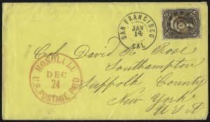 Sale 1077, Lot 744, Hawaii (Inbound and Outbound Mail)