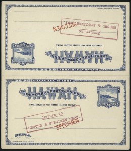 Sale 1077, Lot 791, Hawaii (Postal Card Essays and Proofs)
