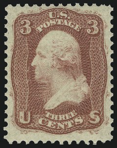 Sale 1077, Lot 80, 1861-66 Issue (Scott 56-78), 3c Brown Rose, First Design (56) Sale 1077, Lot 80, 1861-66 Issue (Scott 56-78)