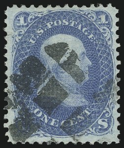 Sale 1077, Lot 95, 1867-68 Grilled Issue (Scott 79-101)