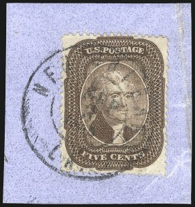Sale 1078, Lot 107, 1c-90c 1857-60 Issue (Scott 19-39)