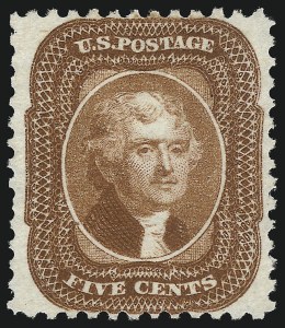 Sale 1078, Lot 141, 1875 Reprint of 1857-60 Issue (Scott 40-47)