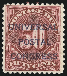 Sale 1078, Lot 18, Proofs and Specimens, Postage Due Specimens Sale 1078, Lot 18, Proofs and Specimens