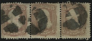 Sale 1078, Lot 196, 1867-68 Grilled Issue and 1875 Re-Issue (Scott 79-111)