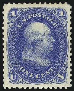 Sale 1078, Lot 206, 1867-68 Grilled Issue and 1875 Re-Issue (Scott 79-111)