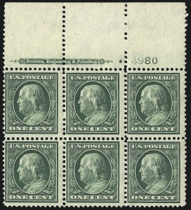 Sale 1078, Lot 463, 1908-15 Washington-Franklin Issues