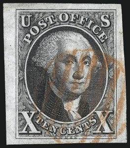 Sale 1078, Lot 47, 10c 1847 Issue, 1875 Reproduction of 1847 Issue (Scott 2-4)