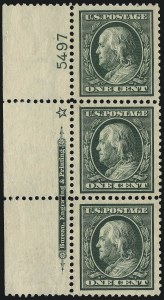 Sale 1078, Lot 486, 1908-15 Washington-Franklin Issues