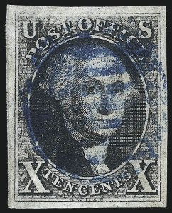 Sale 1078, Lot 51, 10c 1847 Issue, 1875 Reproduction of 1847 Issue (Scott 2-4)