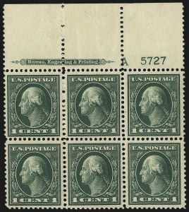 Sale 1078, Lot 510, 1912-23 Washington-Franklin Issues