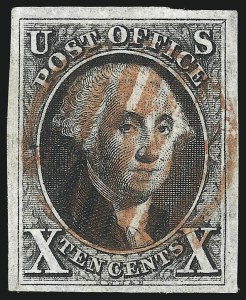Sale 1078, Lot 53, 10c 1847 Issue, 1875 Reproduction of 1847 Issue (Scott 2-4)