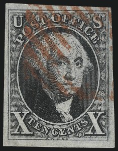 Sale 1078, Lot 57, 10c 1847 Issue, 1875 Reproduction of 1847 Issue (Scott 2-4)