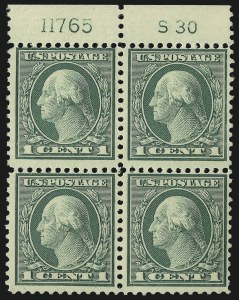 Sale 1078, Lot 588, 1912-23 Washington-Franklin Issues, cont.