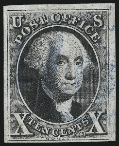 Sale 1078, Lot 59, 10c 1847 Issue, 1875 Reproduction of 1847 Issue (Scott 2-4)