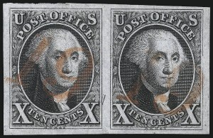 Sale 1078, Lot 66, 10c 1847 Issue, 1875 Reproduction of 1847 Issue (Scott 2-4)