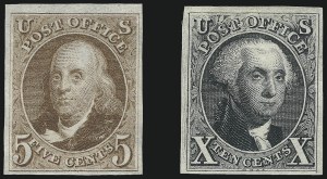 Sale 1078, Lot 68, 10c 1847 Issue, 1875 Reproduction of 1847 Issue (Scott 2-4)