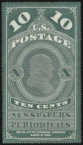 Sale 1079, Lot 2047, 1865 Issue Unused (Scott PR1-PR3)