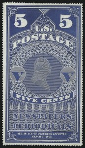 Sale 1079, Lot 2056, 1875 Reprint of 1865 Issue, 1881 Special Printing (Scott PR4-PR8)