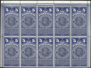 Sale 1079, Lot 2058, 1875 Reprint of 1865 Issue, 1881 Special Printing (Scott PR4-PR8)