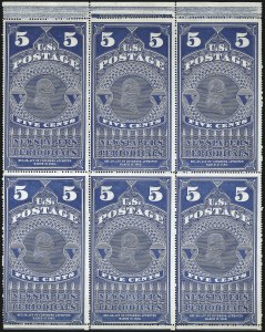 Sale 1079, Lot 2059, 1875 Reprint of 1865 Issue, 1881 Special Printing (Scott PR4-PR8)