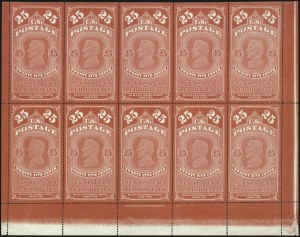 Sale 1079, Lot 2063, 1875 Reprint of 1865 Issue, 1881 Special Printing (Scott PR4-PR8)
