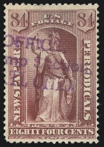 Sale 1079, Lot 2164, 1883 Special Printing, 1885 Issue (Scott PR80-PR89)