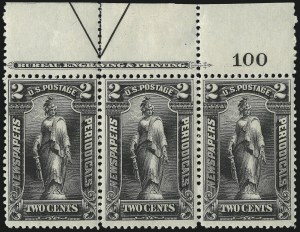 Sale 1079, Lot 2188, 1895 Unwatermarked Issue Unused (Scott PR102-PR113)