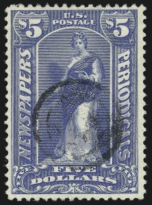 Sale 1079, Lot 2211, 1895 Unwatermarked Issue Used