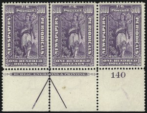 Sale 1079, Lot 2216, 1895-97 Watermarked Issue Unused (Scott PR114-PR125)