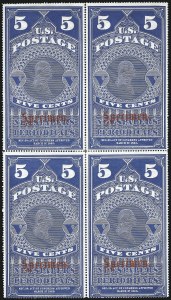 Sale 1082, Lot 294, Essays and Proofs: Specimen Overprints