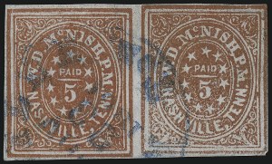 Sale 1082, Lot 588, Confederate States: Postmasters Provisionals