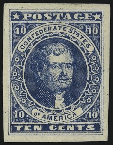 Sale 1082, Lot 599, Confederate States: Essays and Proofs, General Issues
