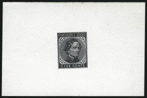 Sale 1082, Lot 601, Confederate States: Essays and Proofs, General Issues