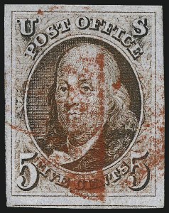 Sale 1084, Lot 3004, 5c-10c 1847 Issue Stamps (Scott 1-2)